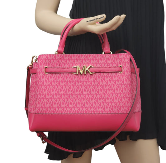 Michael Kors Reed Logo LG Satchel Pink