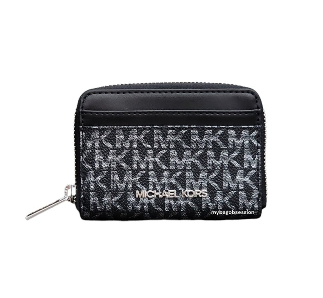 Michael Kors Jet Set Logo MD Card Case Wallet Black