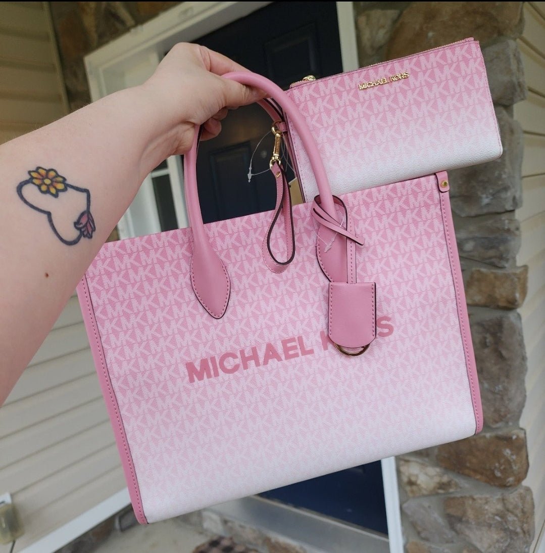 Michael Kors Mirella Logo Medium Tote SET Pink