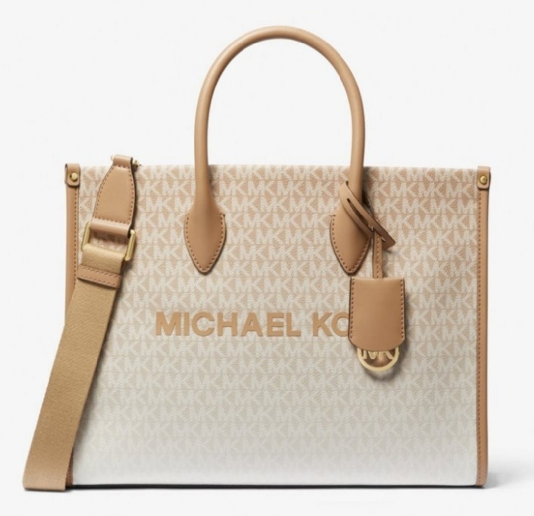 Michael Kors Mirella Logo Medium Tote SET Camel