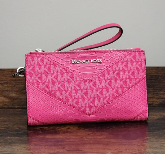 Michael Kors Jet Set Double Zip Wristlet Pink