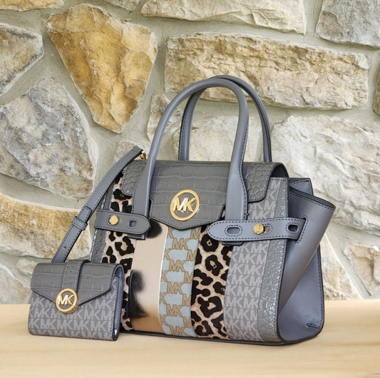 Michael Kors Carmen MD Satchel SET Grey