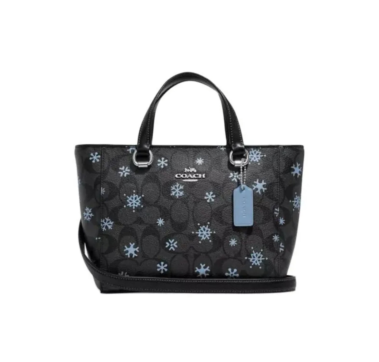 Coach Signature Snowflake Alice Satchel Black