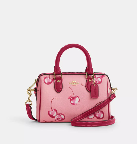 Coach Rowan Pink Cherry Mini Crossbody