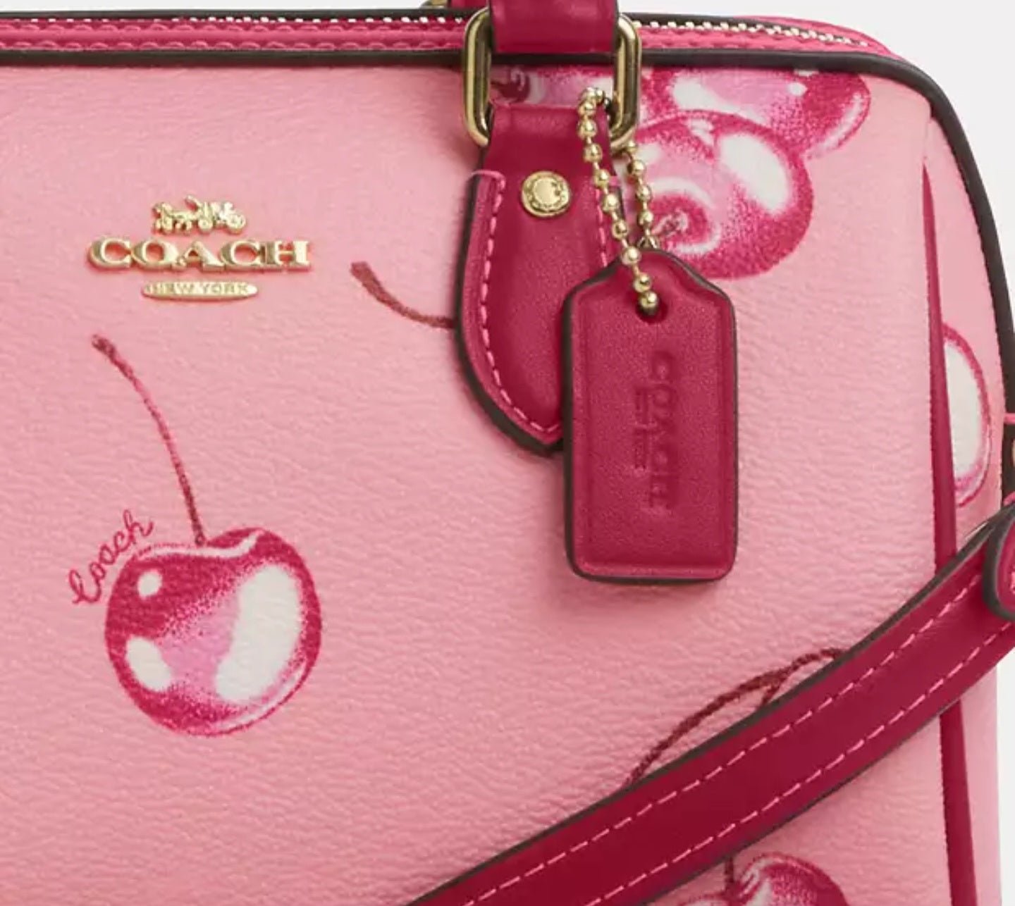 Coach Rowan Pink Cherry Mini Crossbody