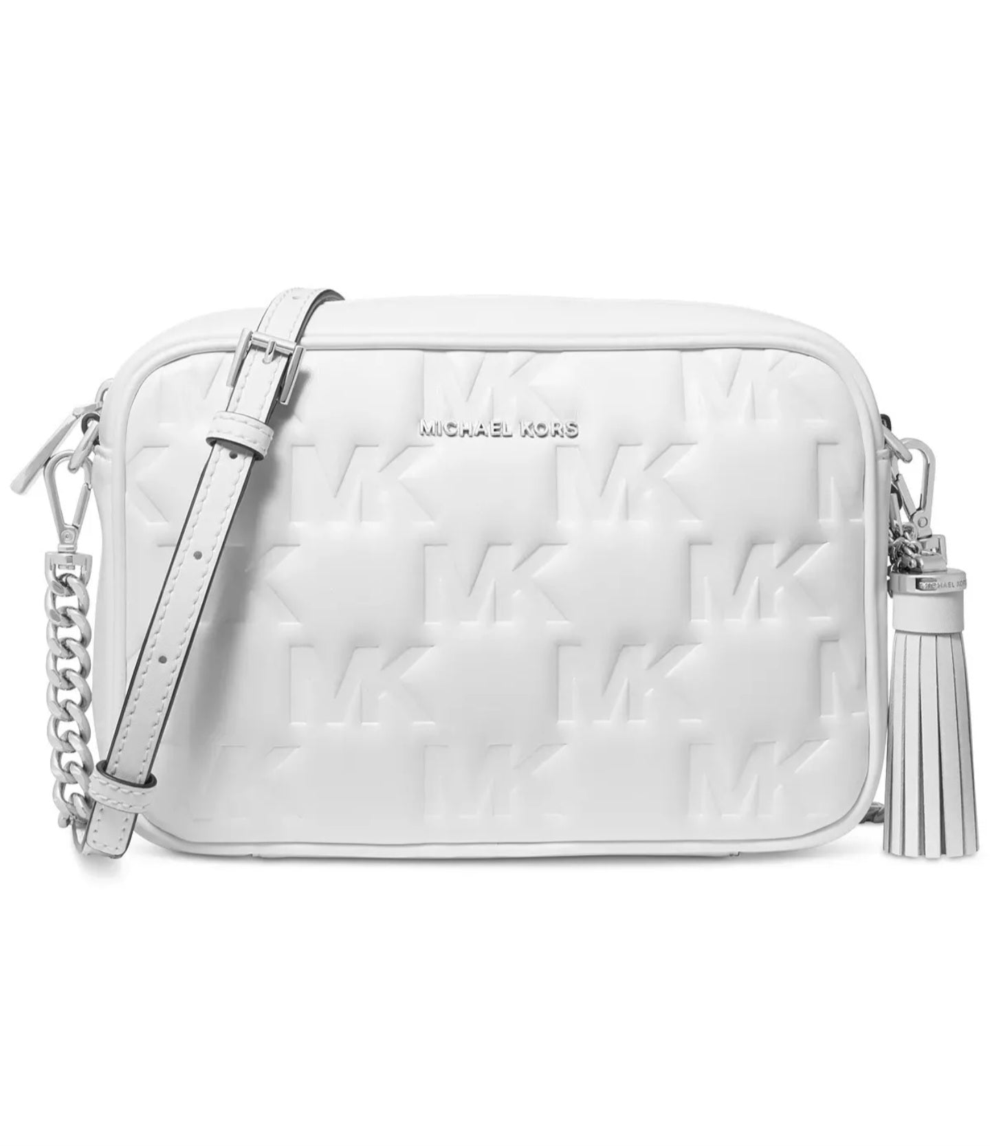 Michael Kors Jet Set Medium Camera Crossbody White