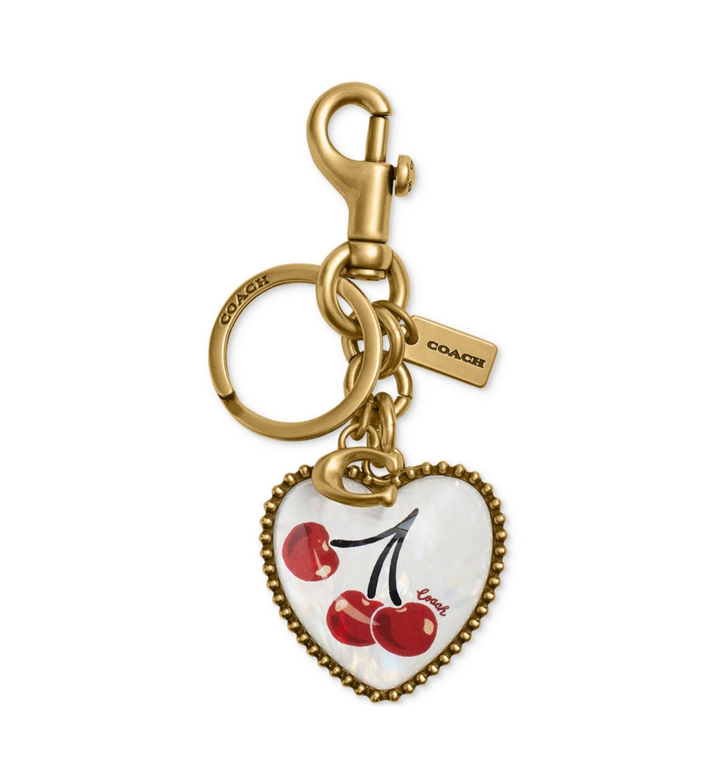 Coach Vintage Heart Cherry Bag Charm