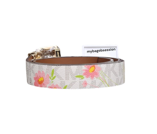 Michael Kors Logo Floral Reversible LG Belt