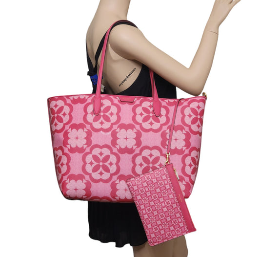 Kate Spade Sutton Oversized Floral Tote SET Pink