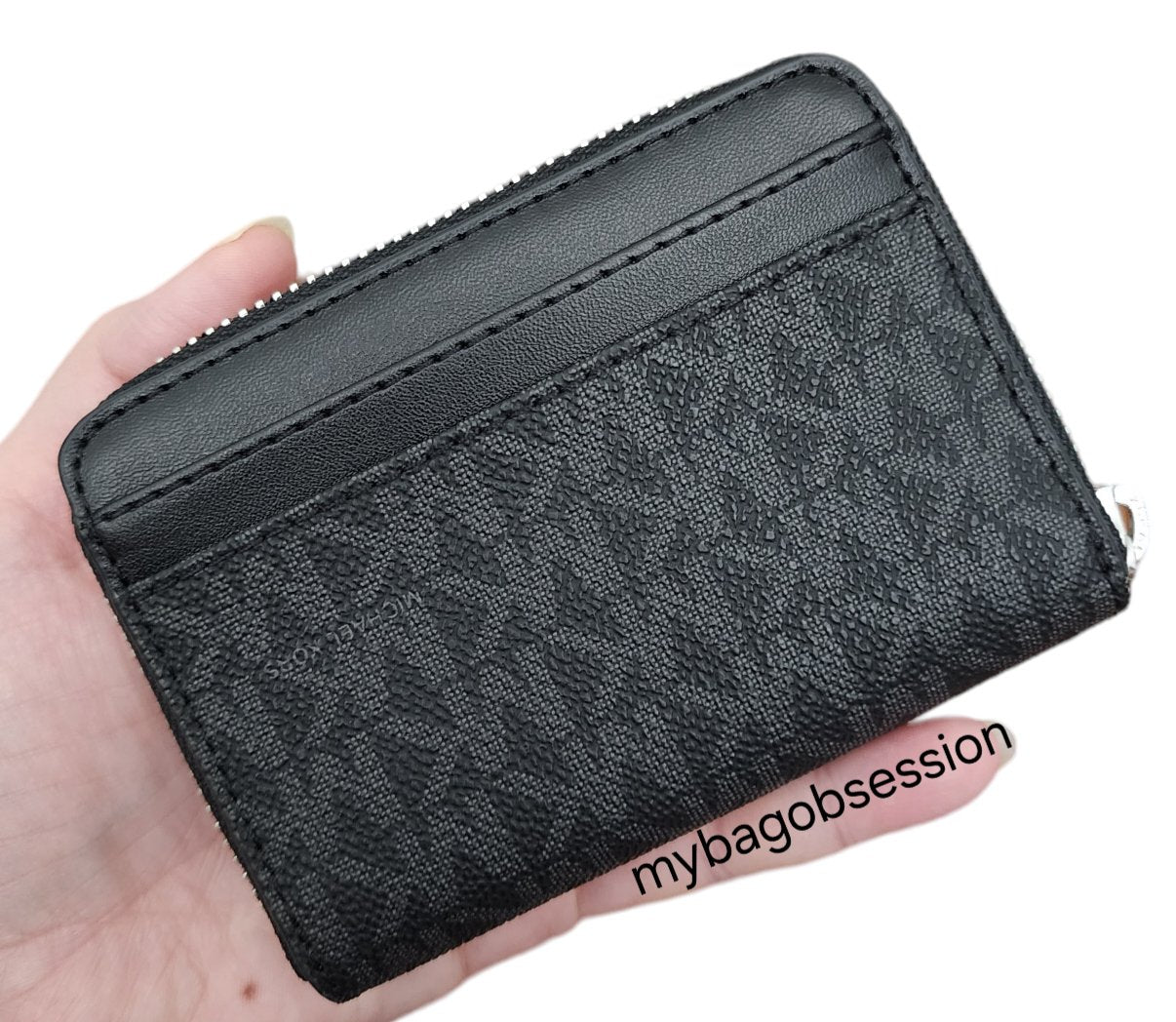 Michael Kors Jet Set Logo MD Card Case Wallet Black