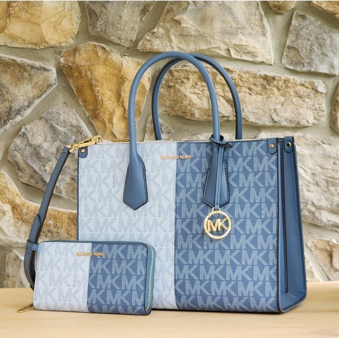 Michael Kors Maple Logo LG Satchel SET Blue