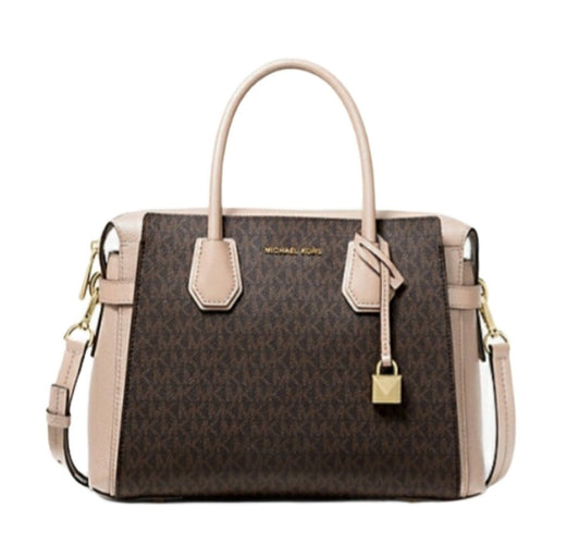 Michael Kors Mercer Logo Belted MD Satchel