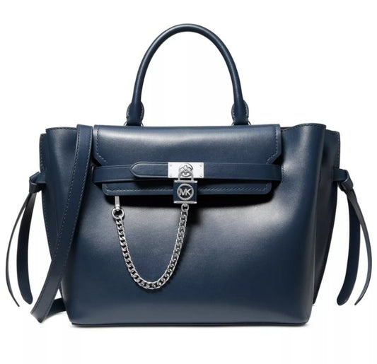 Michael Kors Hamilton Legacy Belted LG Satchel Blue