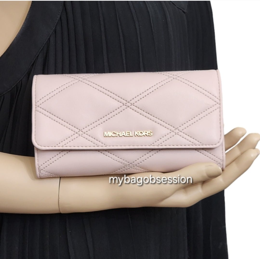 Michael Kors Jet Set LG Trifold Wallet Pink