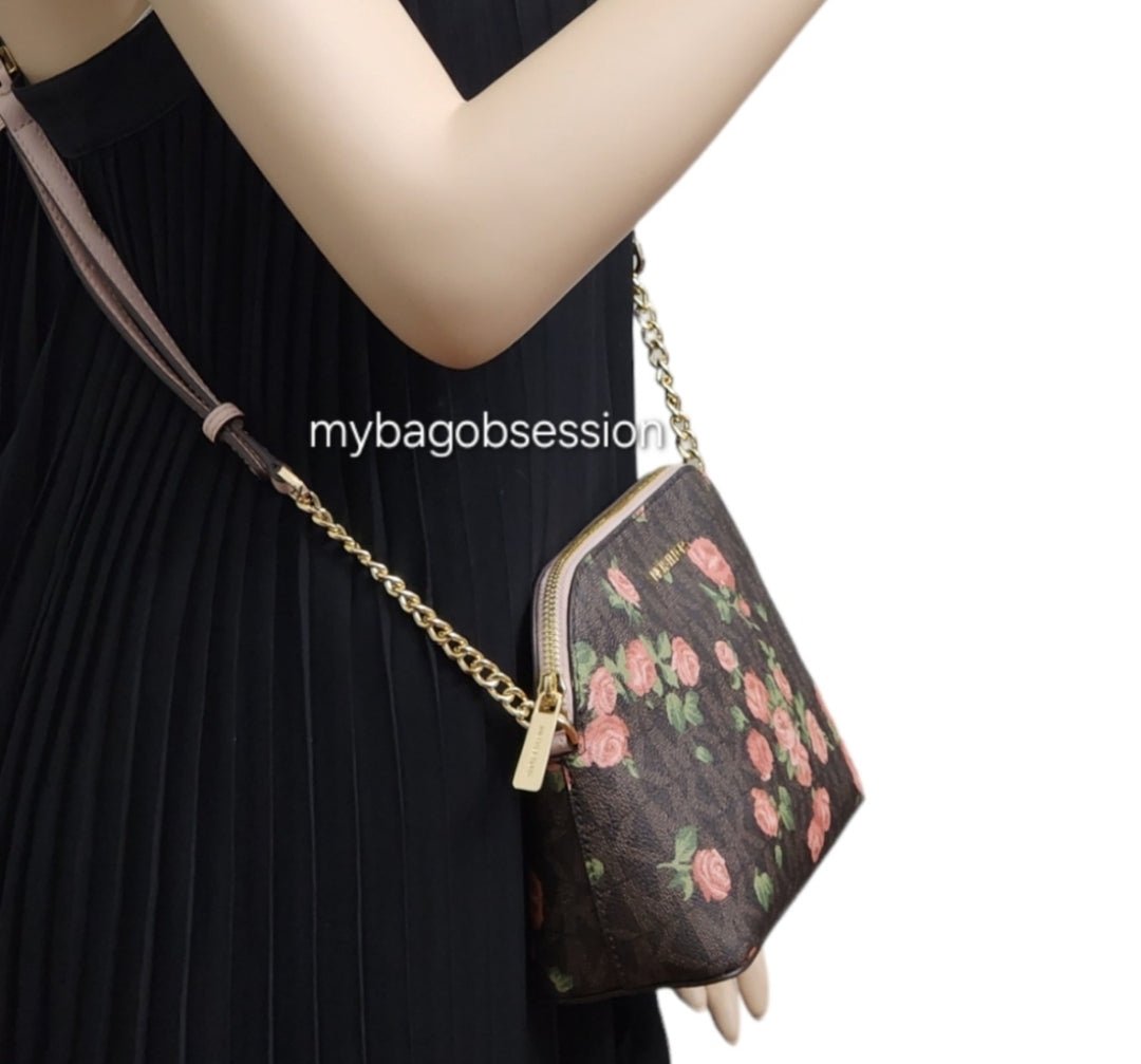 Michael Kors Cindy Logo Floral LG Crossbody