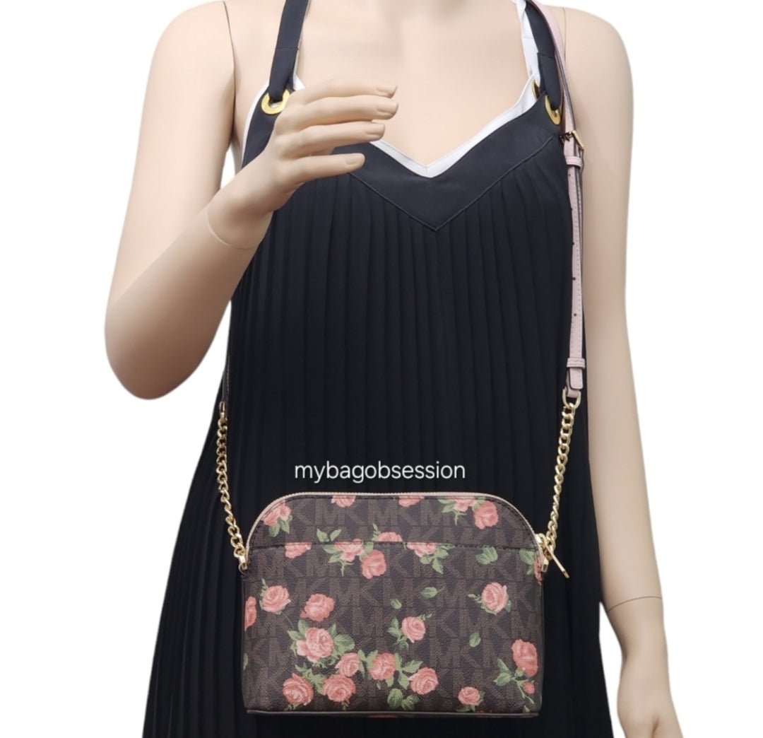 Michael Kors Cindy Logo Floral LG Crossbody