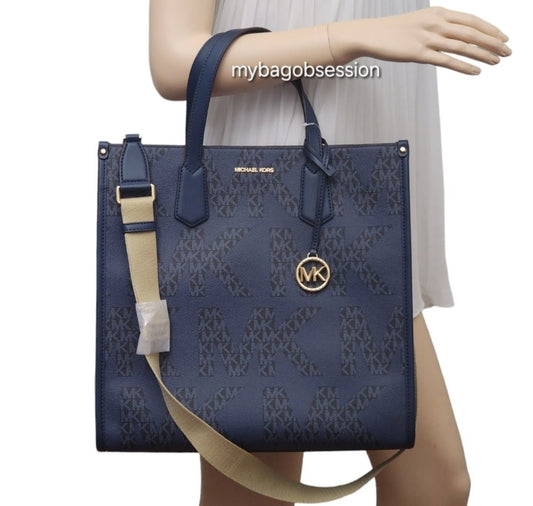 Michael Kors Maple Logo LG Tote Blue