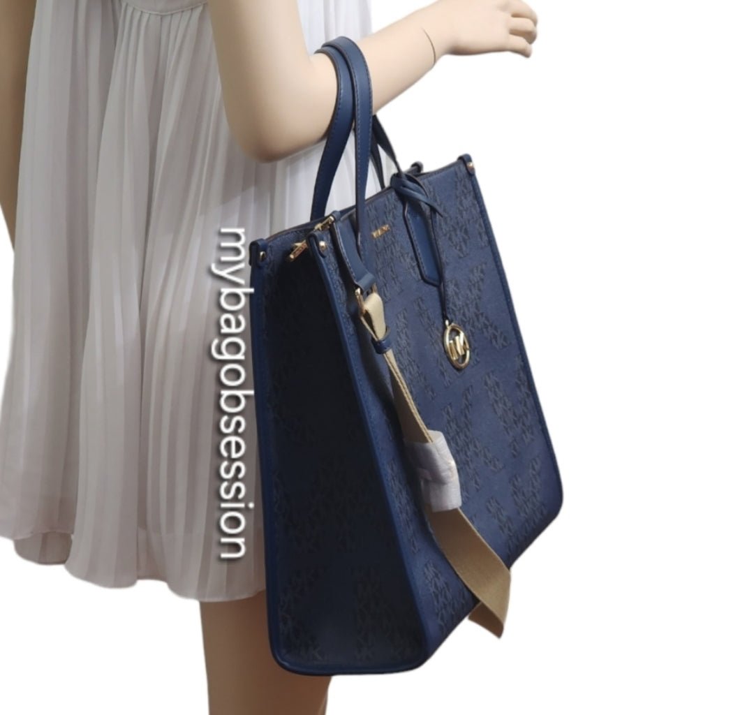 Michael Kors Maple Logo LG Tote Blue