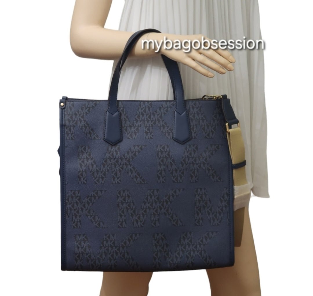 Michael Kors Maple Logo LG Tote Blue