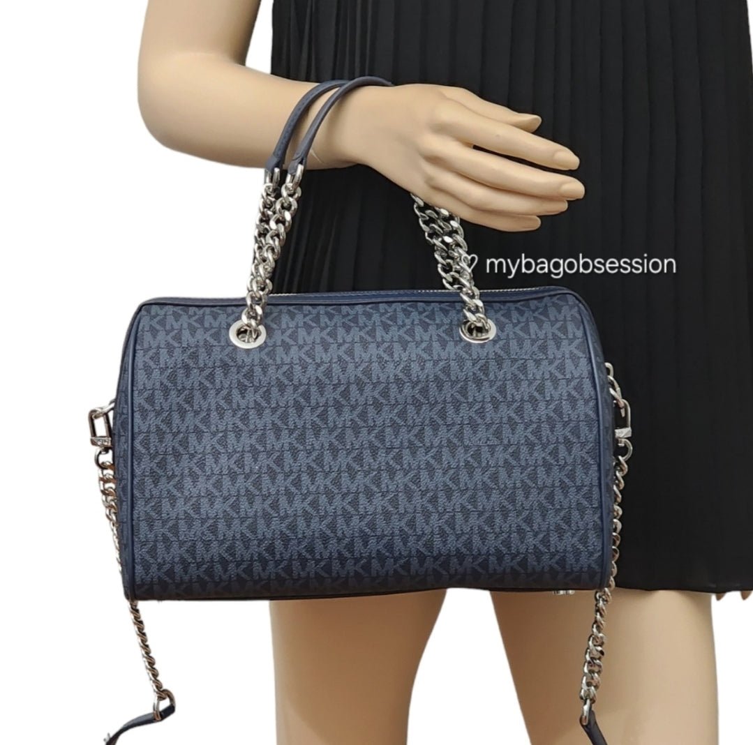 Michael Kors Blaire Duffle Logo MD Satchel Crossbody